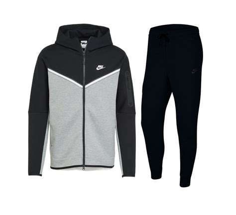 nike tech grijs zwart wit|nike tech broek zwart.